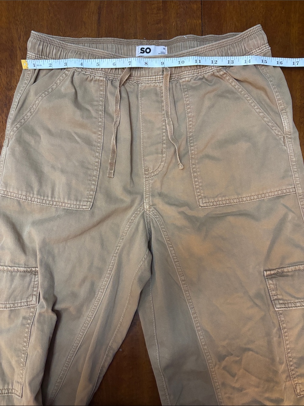 SO Wide-Leg Cargo Pants in Camel Brown NWOT - Picture 4 of 10